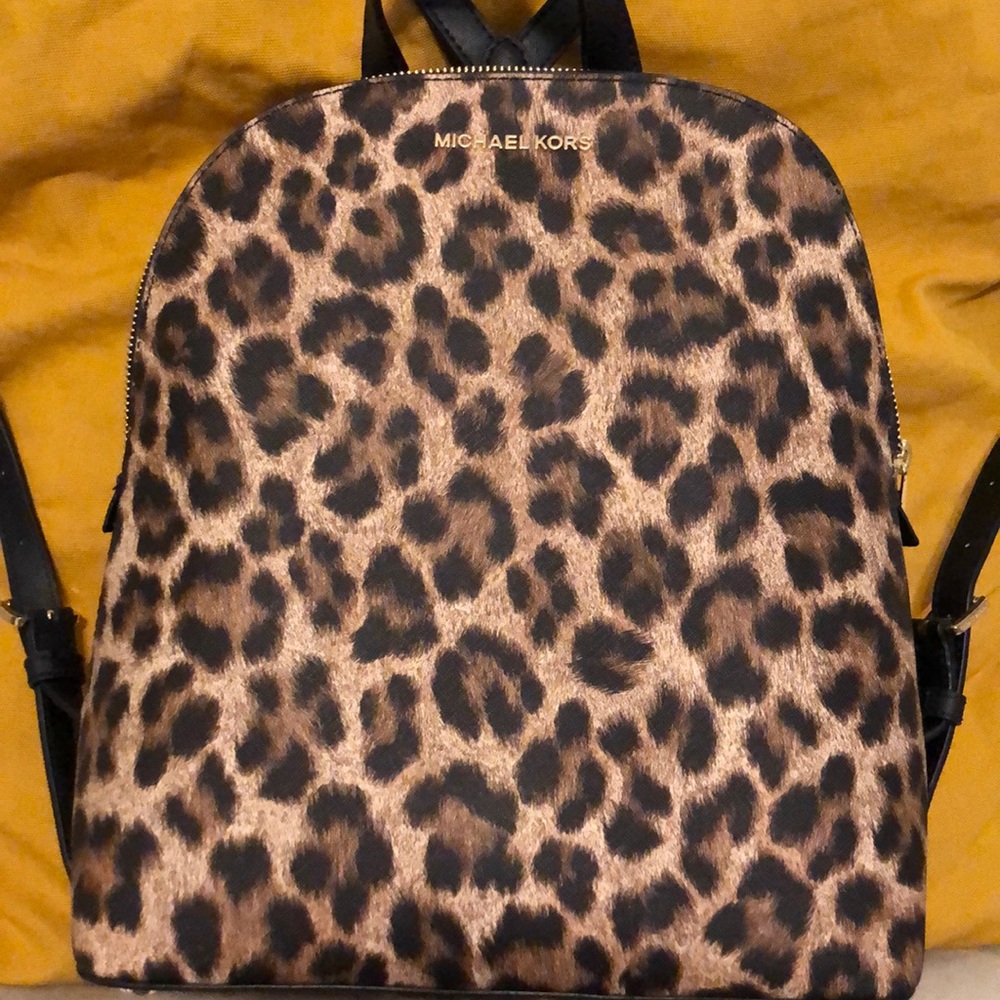 Michael Kors Cindy Leopard Backpack